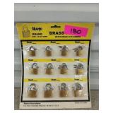 24 ct new small brass padlocks