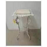 Beautiful cast ornate table with marble top