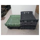 7  assorted stackable bread crates, 6x27x22 and