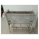 Super cool old wicker planter box