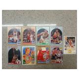 9 ct 1990 NBA trading cards: jordan, pippin,