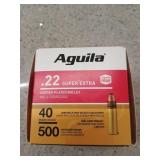 500 rds .22 super extra 40 gr