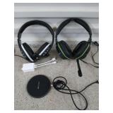 2 of gaming headphones, wireless charger