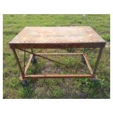 Heavy duty metal rolling table 30x42x24
