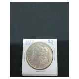 1897 brilliant uncirculated Morgan silver dollar