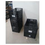 Five stackable baskets medium and large,
