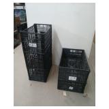 Five stackable baskets medium and large,