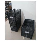 Five stackable baskets medium and large,