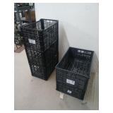 Five stackable baskets medium and large,