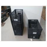 Five stackable baskets medium and large, large