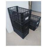 Five stackable baskets medium and large,