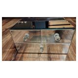 3 drawer mirrored jewelry box velvet lined with
