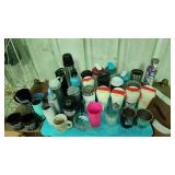 ALL the cups travel mugs water bottles coffee