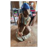 vintage 1980 large native American maiden #693