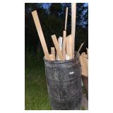 55 gallon drum barrel full of hardwood Goulding