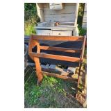 quilt rack all wood with heart cutouts very sturdy