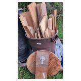 large trash can used for leaves full of good