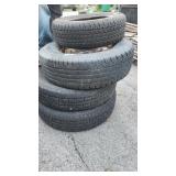 pile of tires these were extras for trailers and