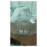 vintage anchor hocking Canfield footed clear