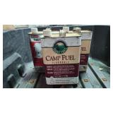 camp fuel Three 1 gallon canisters all full