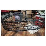 Beautiful scroll pattern wrought iron hanging p