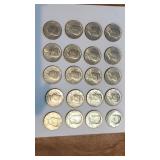 lot of 20 kennedy half dollars year 1983 as