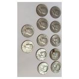 lot of 12 kennedy half dollar coins year 1981 as
