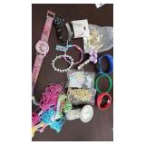 jewelry and jewelry making lot with watches also