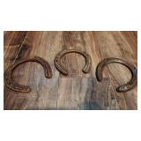 lot of 3 heavy draft work horse horseshoes