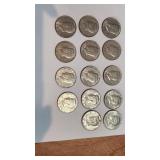 1989 kennedy half dollar coins lot of 14 as