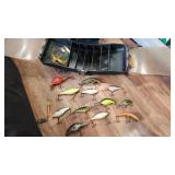 fishing "fanny pack" filled with lures