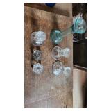 glass and crystal candle holders as pictured