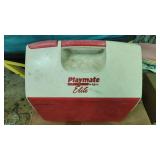 playmate elite cooler by igloo red and white and