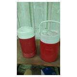 coleman and igloo red beverage coolers in p