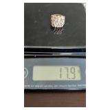 14k marked gold nugget mens ring 17.9 grams