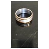 mens gold and silver ring
