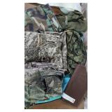 camouflage pants and artic weather mittens camo