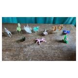 antique pulled glass handmade figures swans