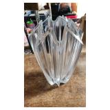 genuine leaded crystal vase 11 inches tall