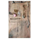 vintage costume jewelry necklace locket ring