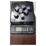 Lapis Lazuli genuine stones set of 7 cubes 104.8g