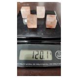 Hematoid Quartz cubes 120.1g