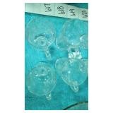 set of 4 vintage princess house glass footed