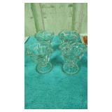 vintage anchor hocking tulip desert cups dishes