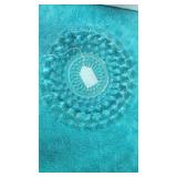 scalloped hobnail bubble plate or platter clear
