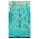 set of 8 colonial thumbprint desert dishes ice