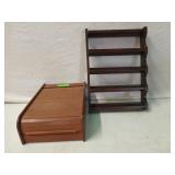 Scroll box 4.5x9.75x14, spice rack 16 x 12