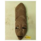 Wooden African mask wall art 21"