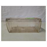 Glass refrigerator dish with lid 3.5x8.75x4