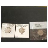 1935 buffalo nickel, 2 ct 1937 P Buffalo nickels